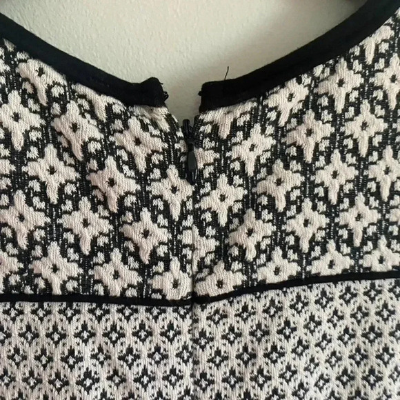 Ann Taylor LOFT Black and White Fit and Flare Dress - Picture 12 of 15